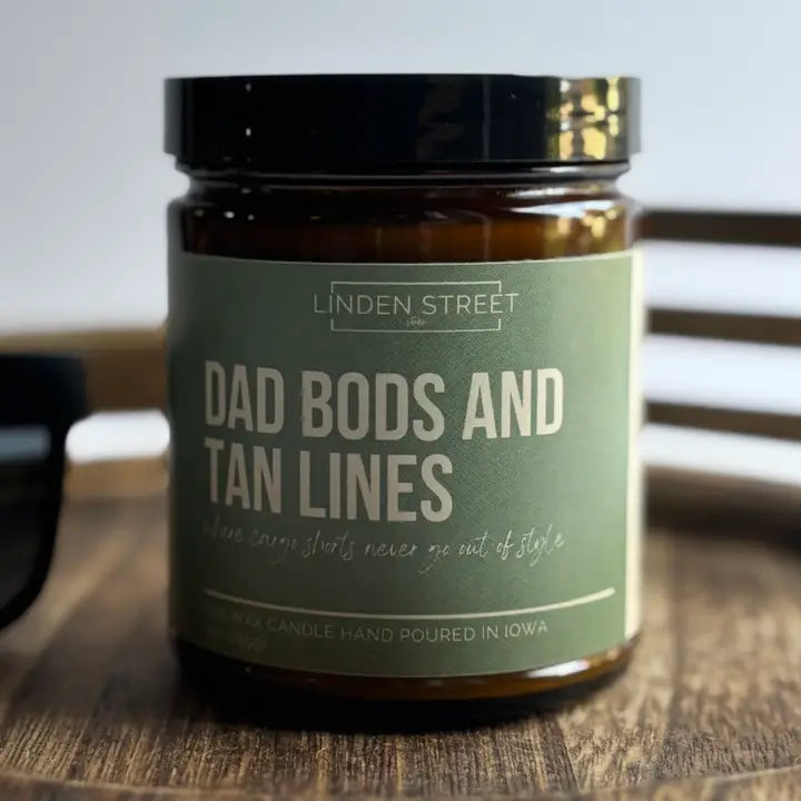 Linden Street - Dad Bods and Tan Lines 9 oz Soy Candle - Home Decor & Gift