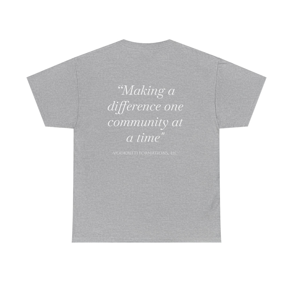 Vodkaleti Community Impact Tee-FRONT AND BACK