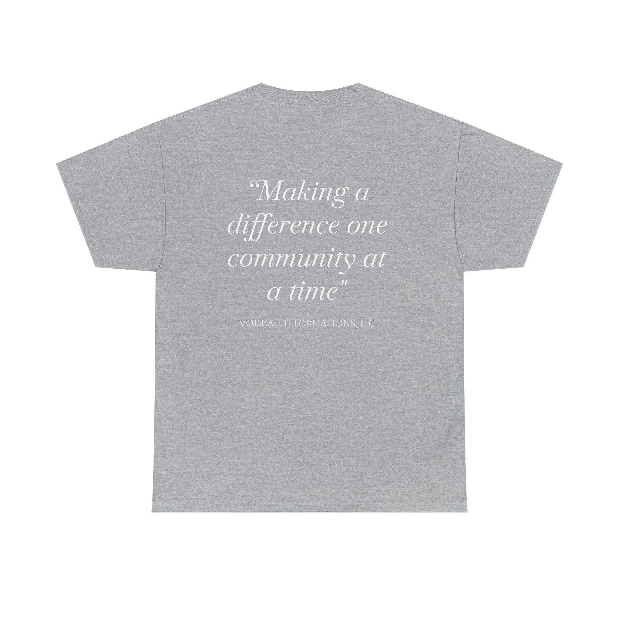Vodkaleti Community Impact Tee-FRONT AND BACK