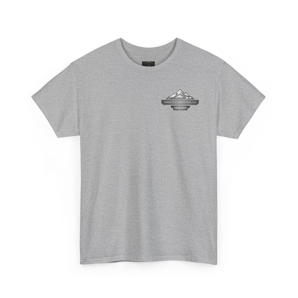 Vodkaleti Formations Logo Community Impact Tee-FRONT AND BACK