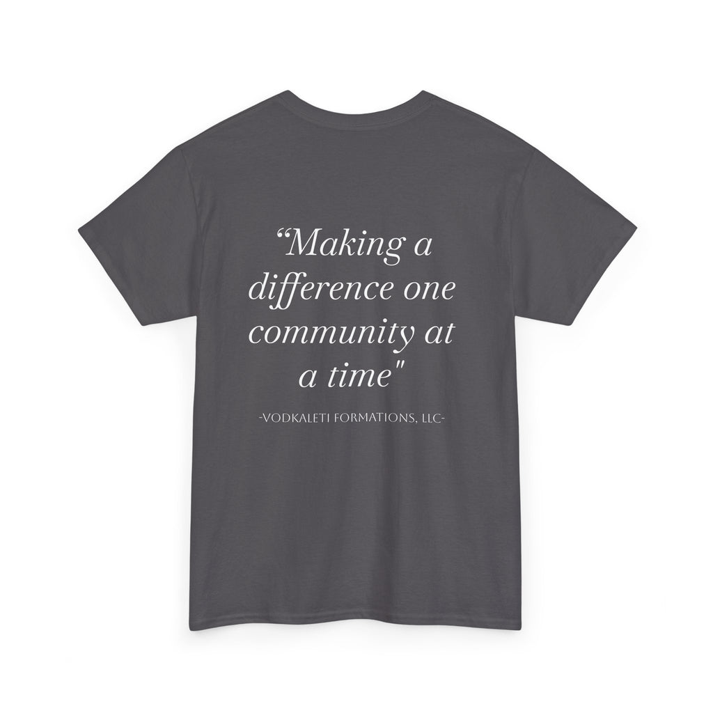 Vodkaleti Community Impact Tee-FRONT AND BACK