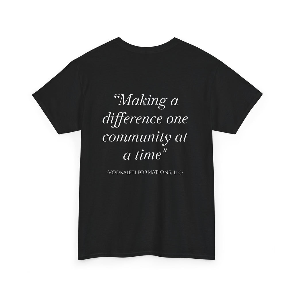 Vodkaleti Community Impact Tee-FRONT AND BACK