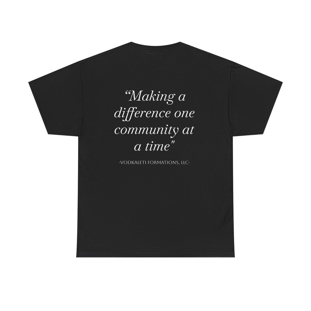 Vodkaleti Community Impact Tee-FRONT AND BACK