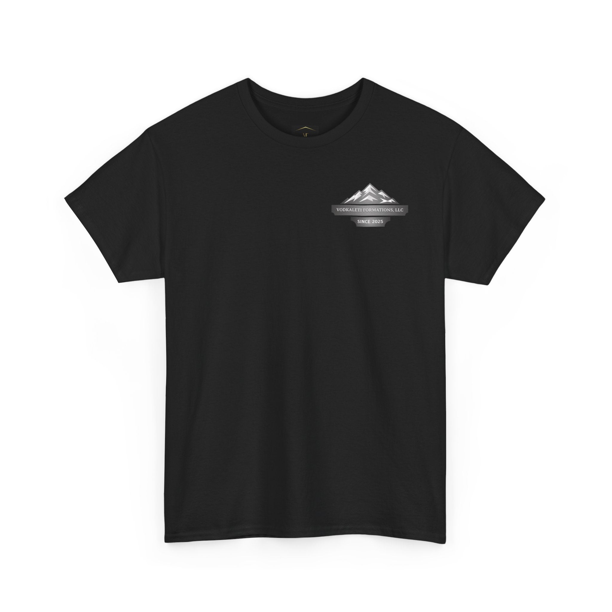 Vodkaleti Formations Logo Community Impact Tee-FRONT AND BACK