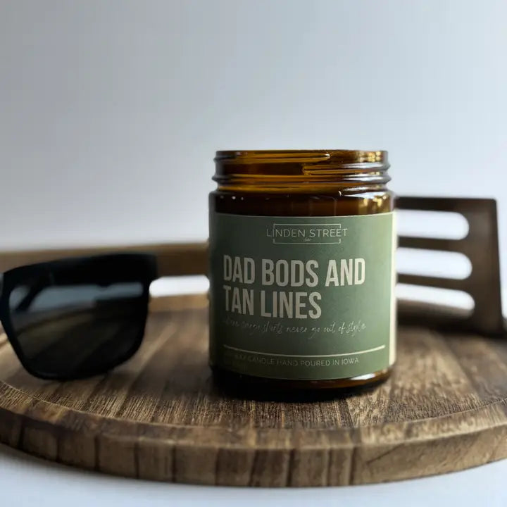 Linden Street - Dad Bods and Tan Lines 9 oz Soy Candle - Home Decor & Gift