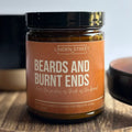 Linden Street - Beards and Burnt Ends 9 oz Soy Candle - Home Decor & Gift